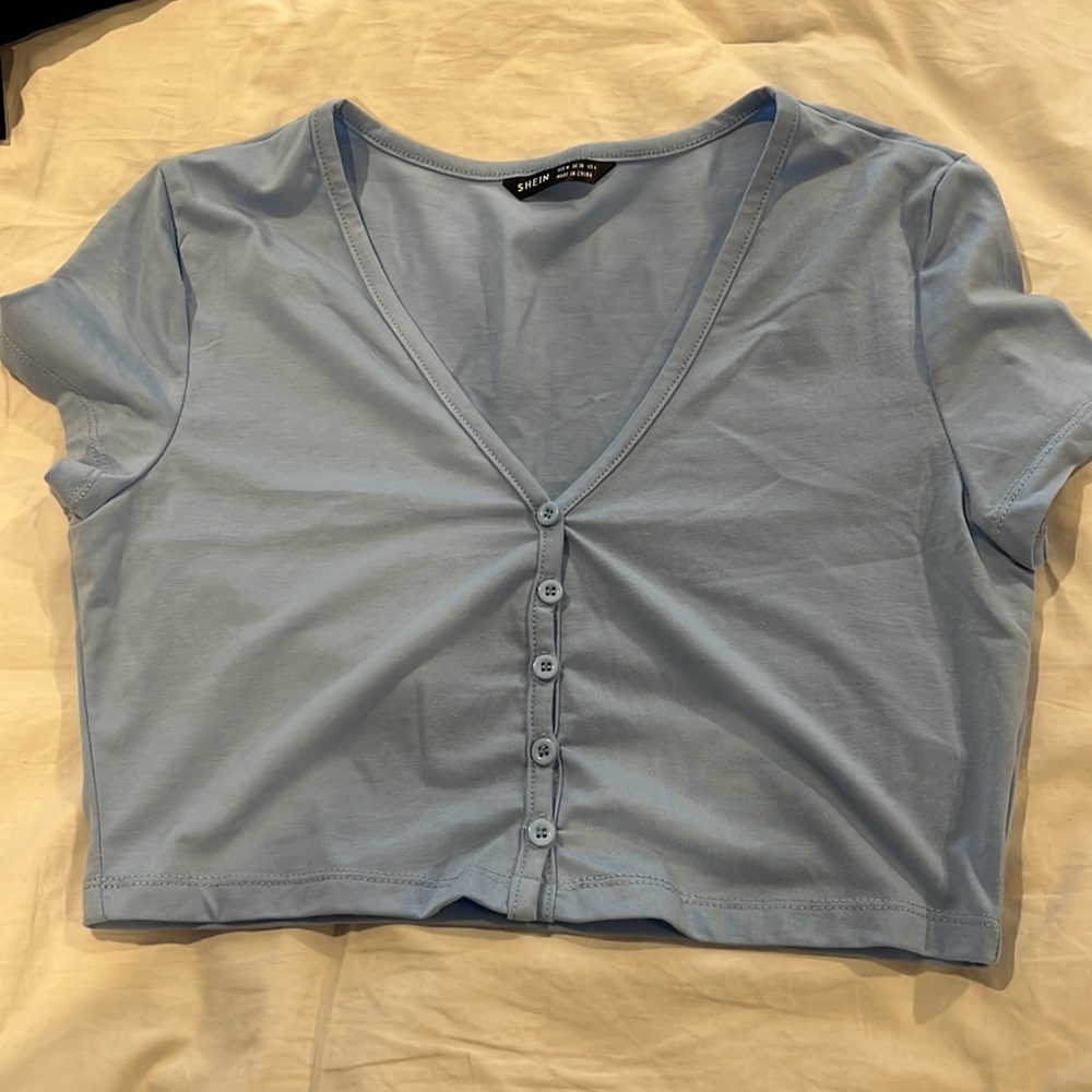 Pink and blue shein tops